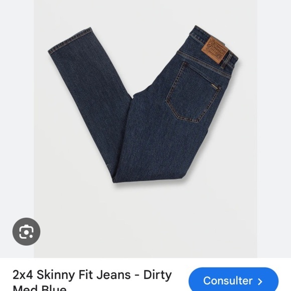 Volcolm 2x4 Dark Wash Skinny Denim Jeans Size 30 - Picture 2 of 9